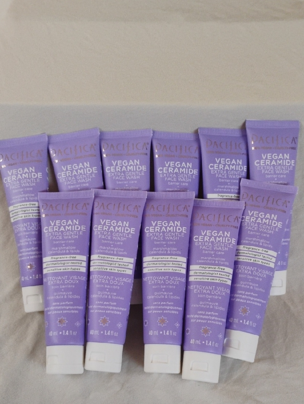 Vegan Ceramide Face Wash Extra Gentle Lot Of 11 By Pacifica 40ml Each Barrier